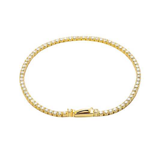 Classic Gold Diamond Tennis Bracelet