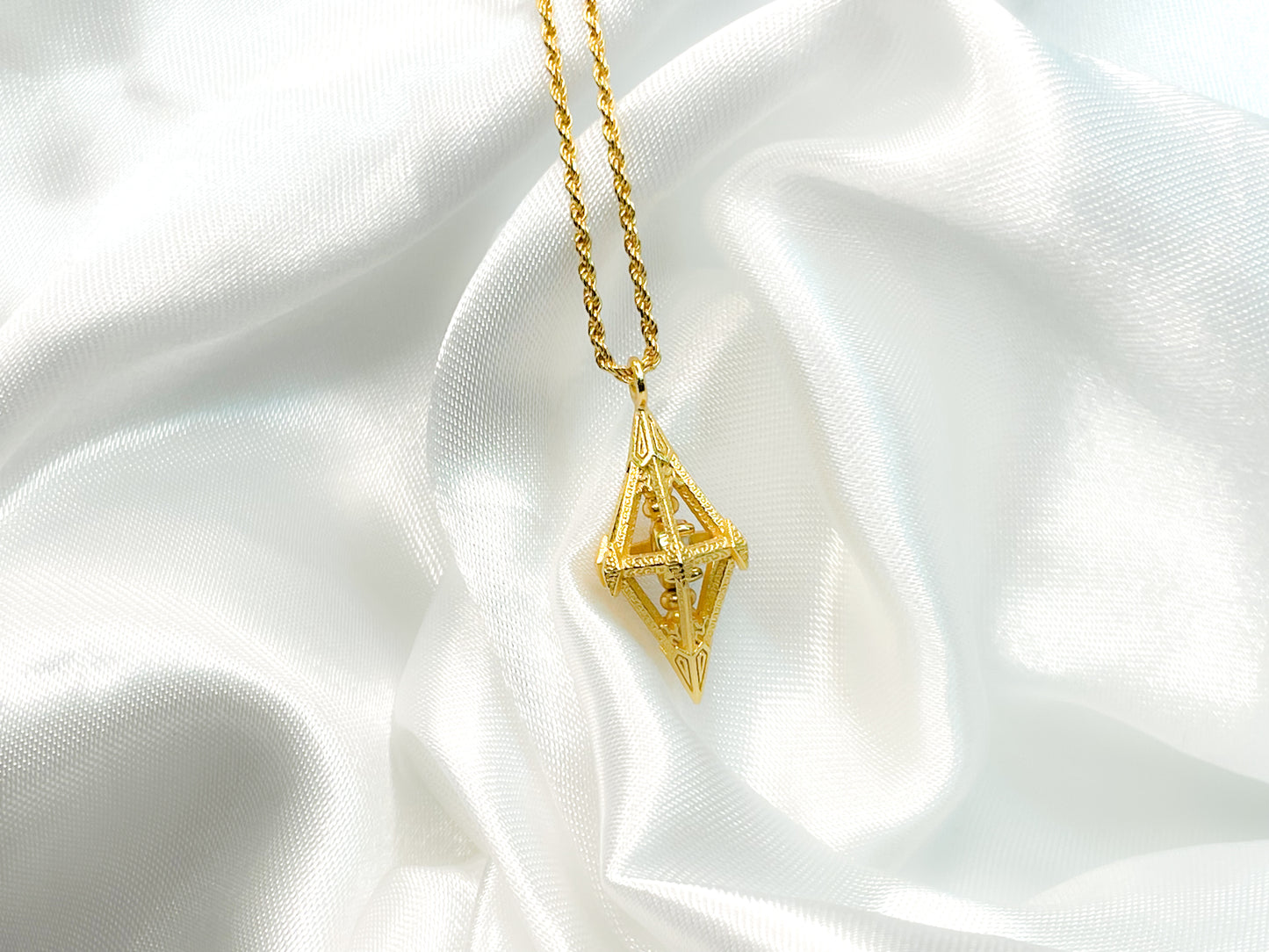 Minimalist Gold Necklace- Abstract Pendant