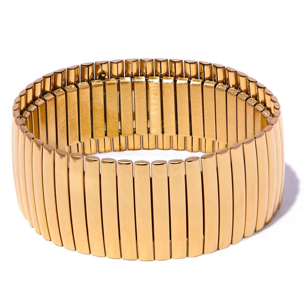 Wide Elastic Bracelet Bangle