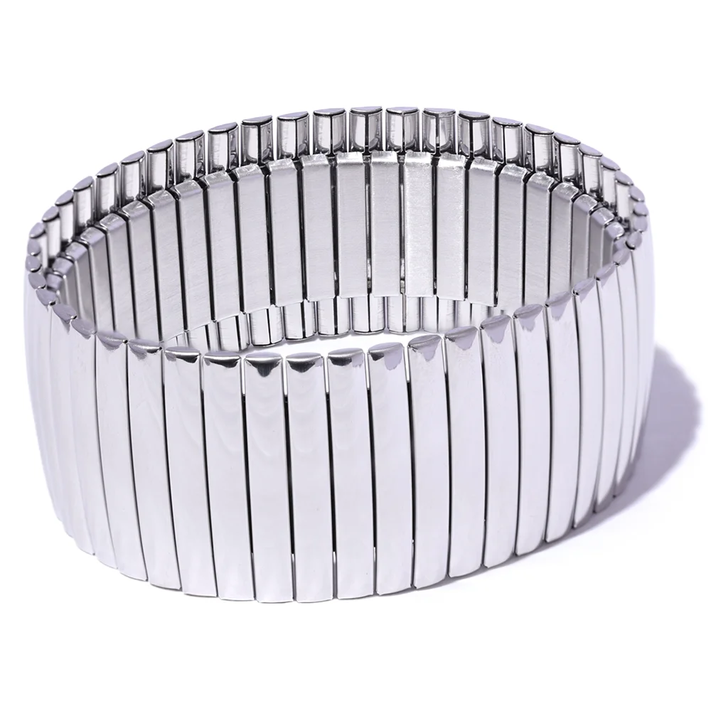 Wide Elastic Bracelet Bangle