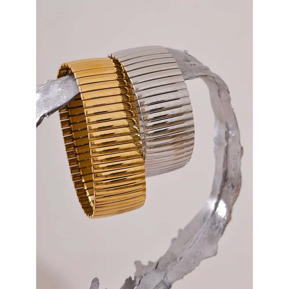 Wide Elastic Bracelet Bangle
