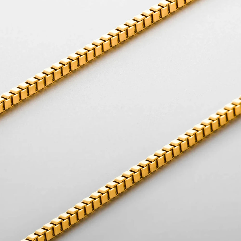 Stainless Steel Box Chain- Gold